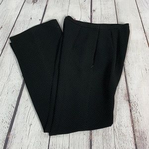 Talbots Black/White Micro Dot Dress Slacks Pants 4